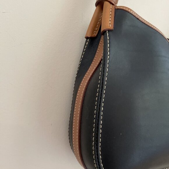 Vintage Dooney & Bourke Shoulder Bag Handbag Purse Black Brown Adjustable EUC - Picture 5 of 14